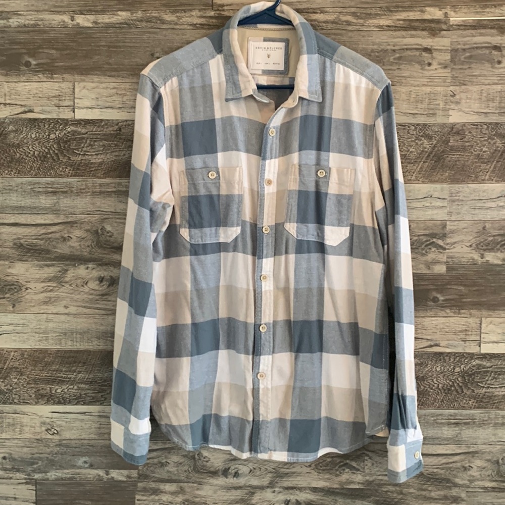 Denim & Flower Long Sleeve Flannel